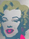 Sunday B Morning Marilyn Monroe serigrafia pop art gris plata labios rosas after andy warhol decoracion moderna
